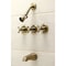 Kingston Brass KB233AXAB Three-Handle Tub and Shower Faucet, Antique Brass KB233AXAB - alternate 4